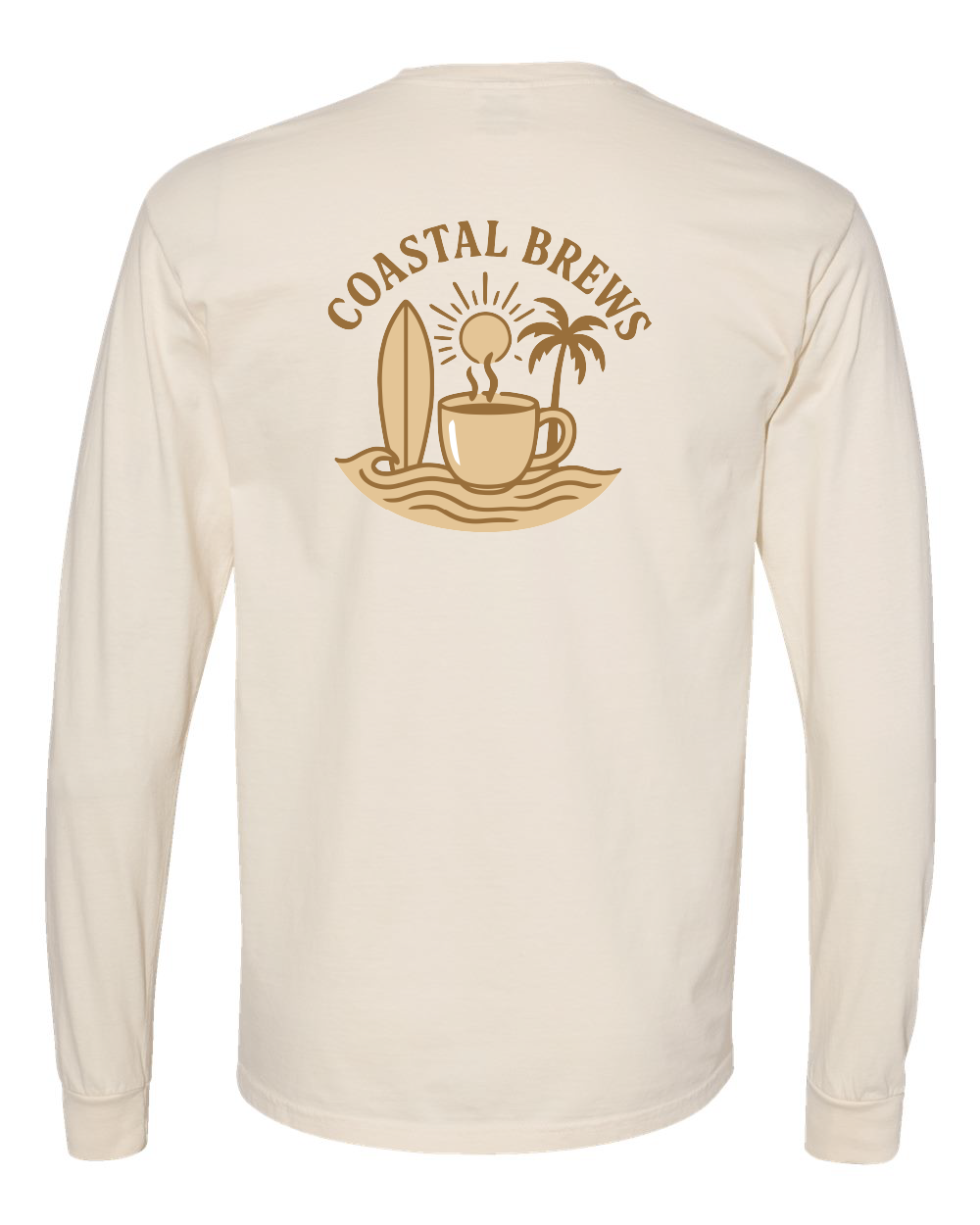 Coastal Brews Comfort Colors Unisex Garment-Dyed Heavyweight Long Sleeve T-Shirt - 6014