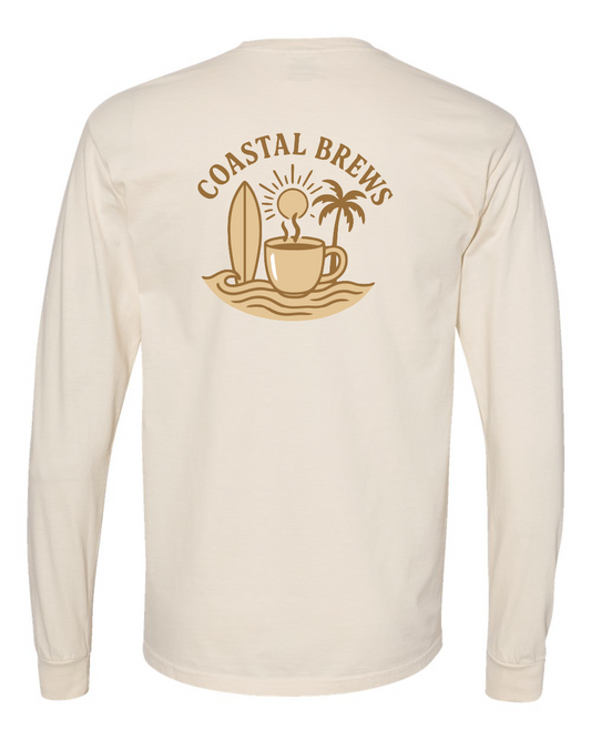 Coastal Brews Comfort Colors Unisex Garment-Dyed Heavyweight Long Sleeve T-Shirt - 6014