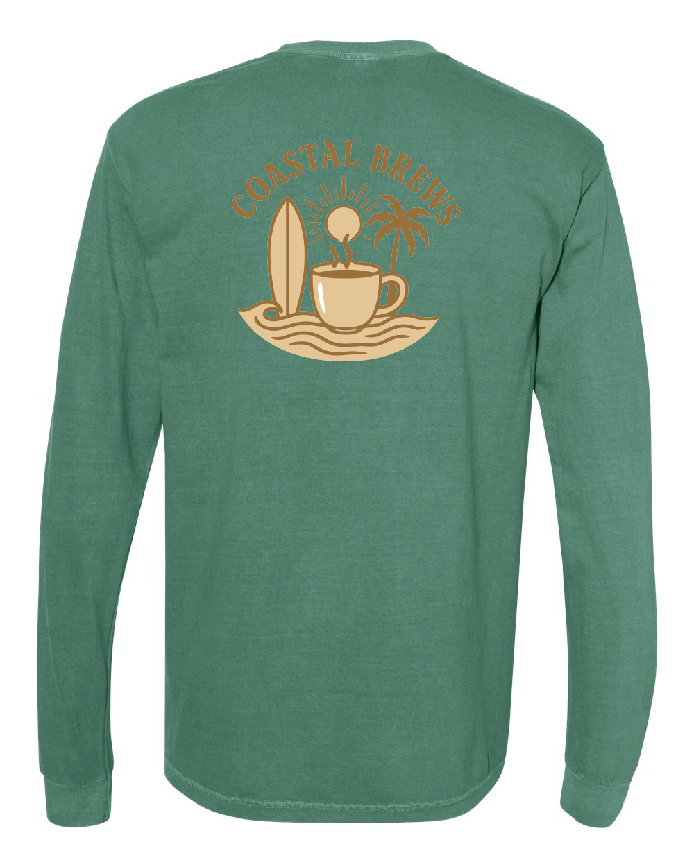 Coastal Brews Comfort Colors Unisex Garment-Dyed Heavyweight Long Sleeve T-Shirt - 6014